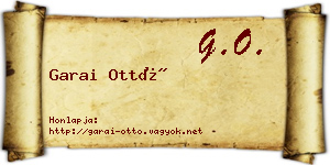 Garai Ottó névjegykártya